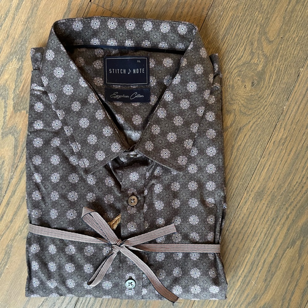 NWT Stitch Note XL Men’s Egyptian Cotton Shirt